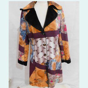 UNIQUE gorgeous colors FALL Coat MEDIUM 50% off Sale ends Friday